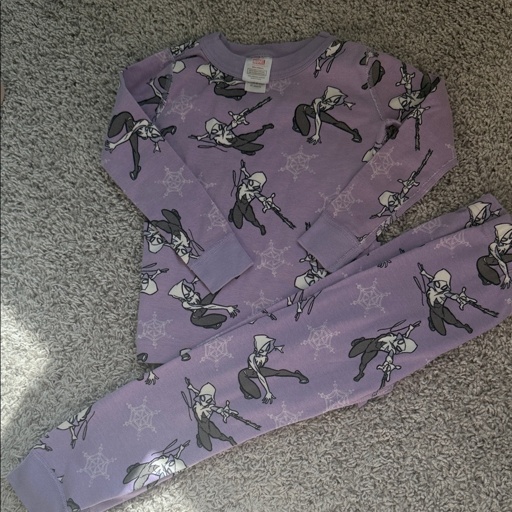 Hanna Andersson Lavender Marvel Web-Slinger Pajama Set